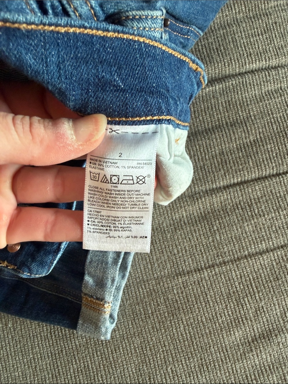 Old Navy Blue Distressed Rolled-Hem Denim Shorts - Picture 3 of 3